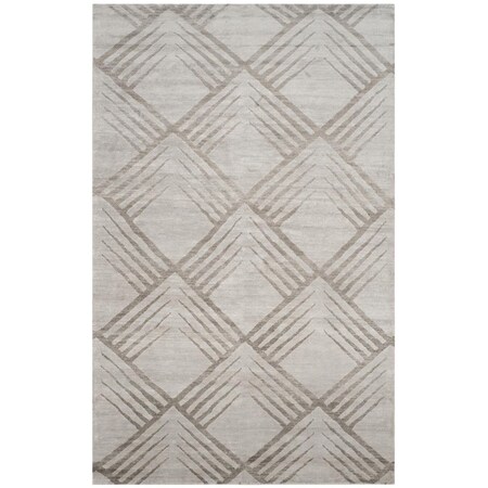 Safavieh 6 x 9 ft. Tibetan Hand Knotted Rectangle Area Rug, Silver TB424B-6